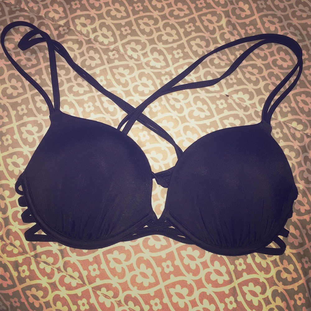 New Target push-up black bikini top!